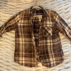 Maurices Chocolate Plaid Shirt